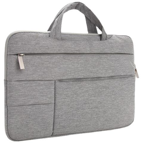 Custodia Per Laptop, Custodia Protettiva Antiurto Per Computer Con Tasca Anteriore Grey L - Foto 1