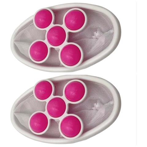 Filtro Anti-pelucchi Galleggiante Per Lavatrice, Raccoglitore Di Capelli, Confezione Da 2 Pink - Foto 1