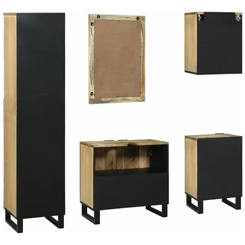 Set di mobili per il bagno 5 pcs Marrone 38 x 33 x 160 cm - Foto 9