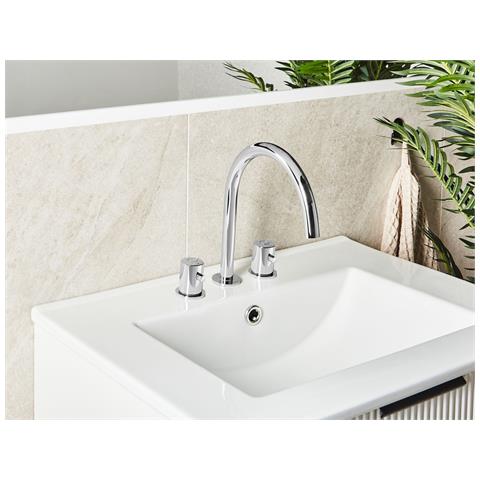 Rubinetteria Per Lavabo Pilcomayo Ottone Argento - Foto 1