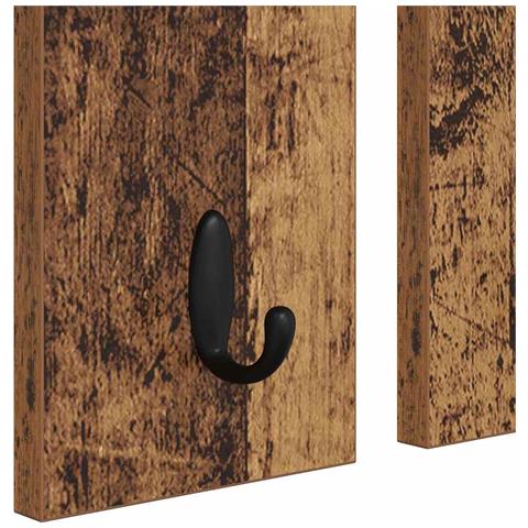 Appendiabiti a muro con specchio Legno vecchio 85 x 10 x 45 cm - Foto 9