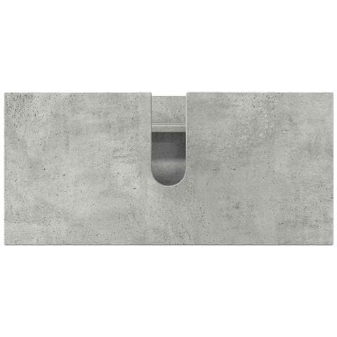 Set di mobili per il bagno con cassetto 4 pcs Grigio cemento - Foto 9