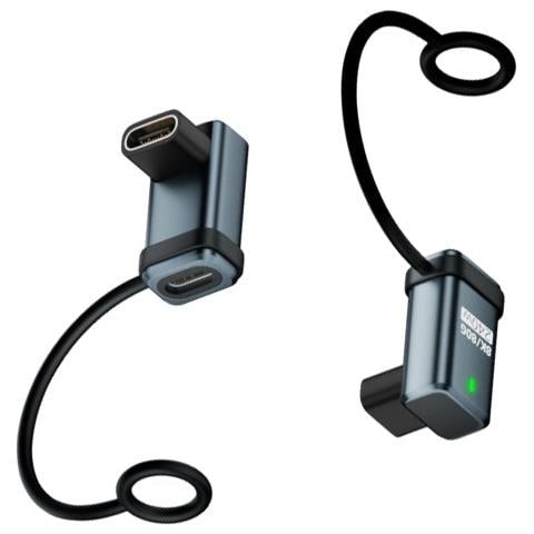 Adattatore Femmina-femmina Usb-c 240w, 120gbps, Angolo Retto (confezione Da 2) Blue - Foto 1