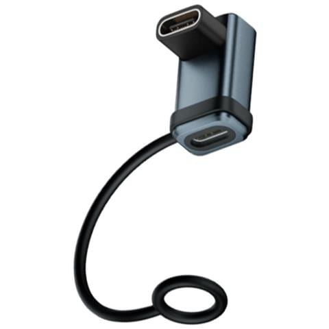 Adattatore Femmina-femmina Usb-c 240w, 120gbps, Angolo Retto (confezione Da 2) Blue - Foto 2