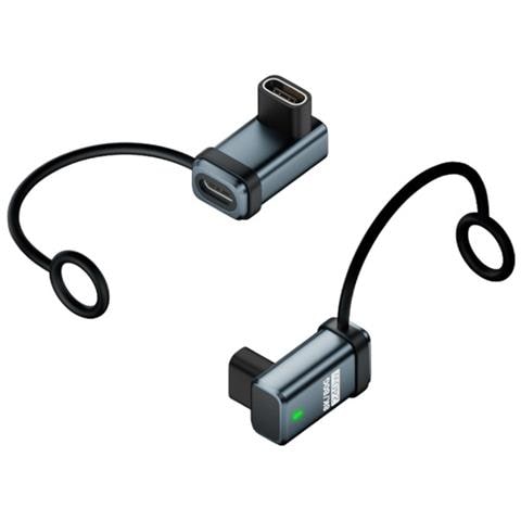 Adattatore Femmina-femmina Usb-c 240w, 120gbps, Angolo Retto (confezione Da 2) Blue - Foto 3