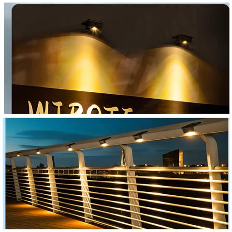 Luce Solare Decorativa Da Parete Per Recinzione Bianco Caldo - Illumina Il Tuo Giardino - Foto 3