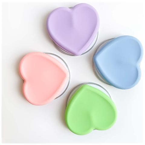 Supporto E Impugnatura Magnetica A Forma Di Cuore In Silicone Magsafe - Porta Telefono Espandibile Compatibile Con Iphone Blue - Foto 4