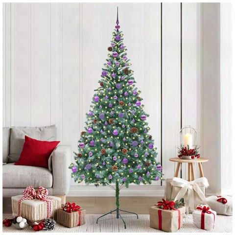 Albero di Natale artificiale Verde 210 cm PVC e Acciaio - Foto 2