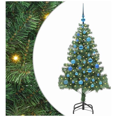 Albero di Natale con 150 LED con supporto Verde 150 cm PVC - Foto 1