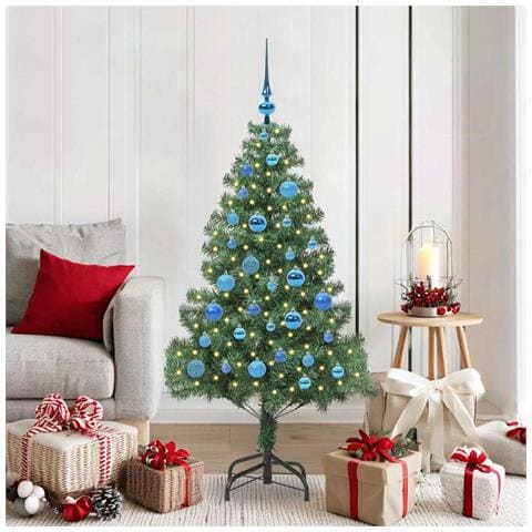 Albero di Natale con 150 LED con supporto Verde 150 cm PVC - Foto 2