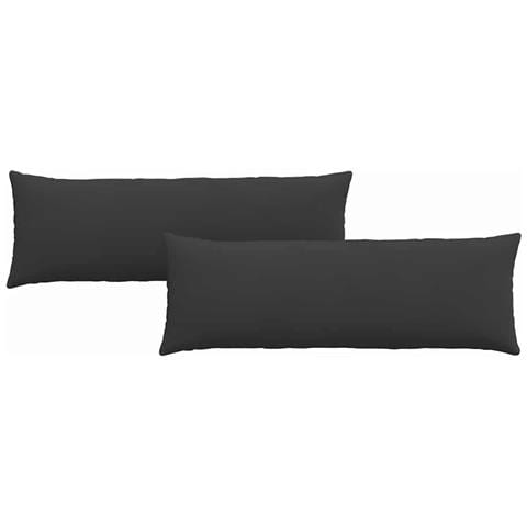 Cuscini da Divano 2 pcs Nero 120 x 40 cm Tessuto - Foto 1