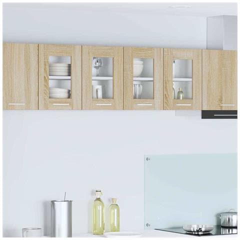 Armadio pensile Riga 2 pcs Rovere Sonoma 60 x 31 x 40 cm - Foto 2