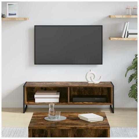 Mobile TV Quercia Fumosa 100 x 36.5 x 30.5 cm Legno multistrato - Foto 2