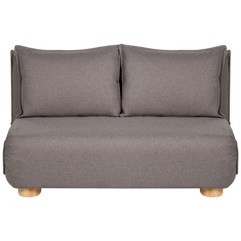 Divano Letto 2 Posti Abisko Lino Sintetico Grigio Scuro - Foto 2