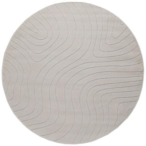 Tappeti per area Rotondo HUARTE Crema Ø 200 CM Poliestere - Foto 1