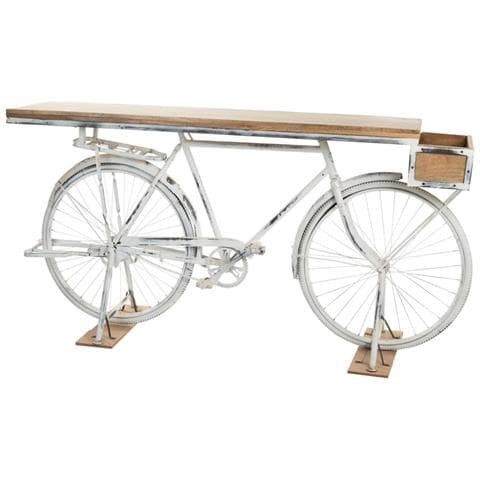 Mobile Da Ingresso In Legno Bianco E Metallo 198x50x90h - Foto 1