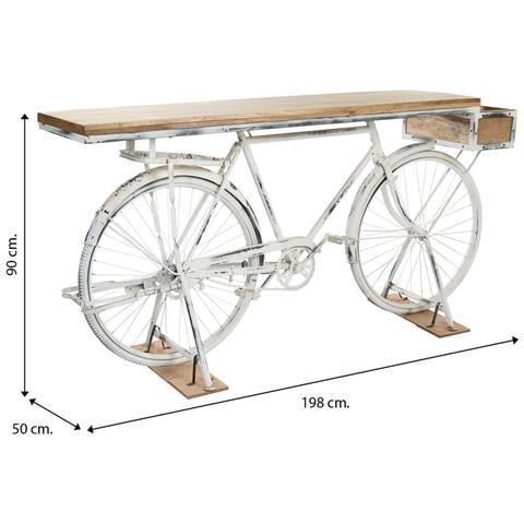 Mobile Da Ingresso In Legno Bianco E Metallo 198x50x90h - Foto 7