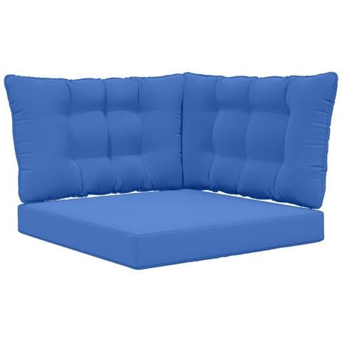 Cuscino per divano da esterno 3 pcs Blu Reale Poliestere - Foto 1