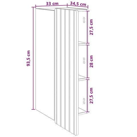 Mobiletto a muro Legno antico 33 x 34,5 x 94 cm - Foto 8