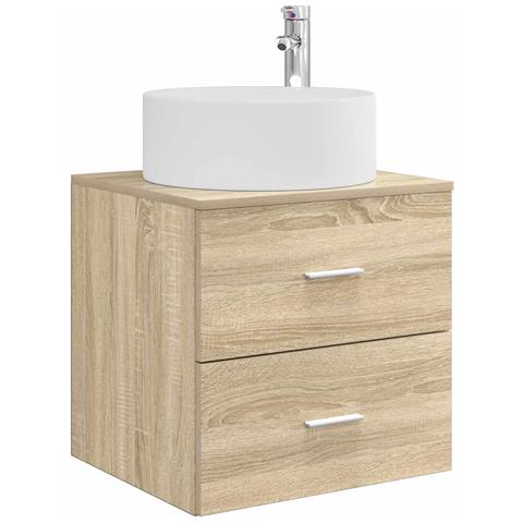 Mobile Lavabo da Parete Rovere Sonoma 49,5 x 44,5 x 65,5 cm - Foto 1