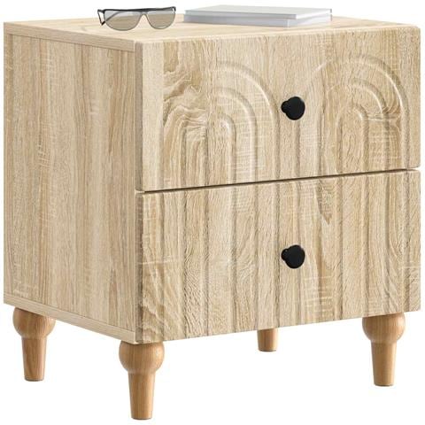 Armadio da Notte 2 pcs Rovere Sonoma 43 x 34,5 x 48 cm - Foto 2