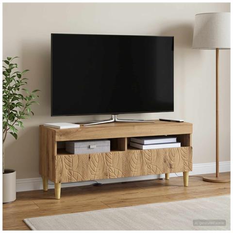Mobile TV LED Rovere Artigianale Legno ingegnerizzato - Foto 2