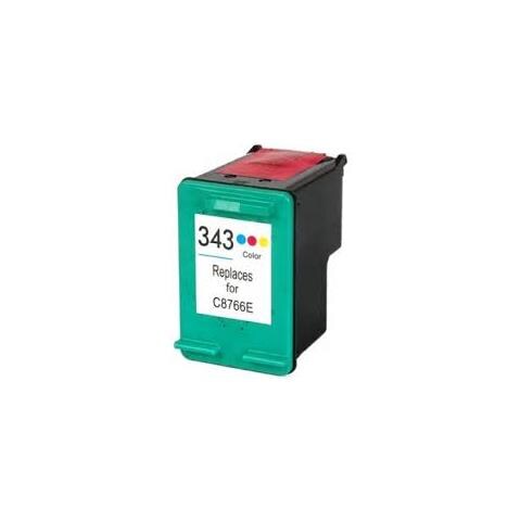 Cartuccia inkjet rigenerata HP C8766E 343 per HP DeskJet 460XX, 5740, 5745, 6520. : colori ciano, magenta, giallo - 15ml - Foto 1