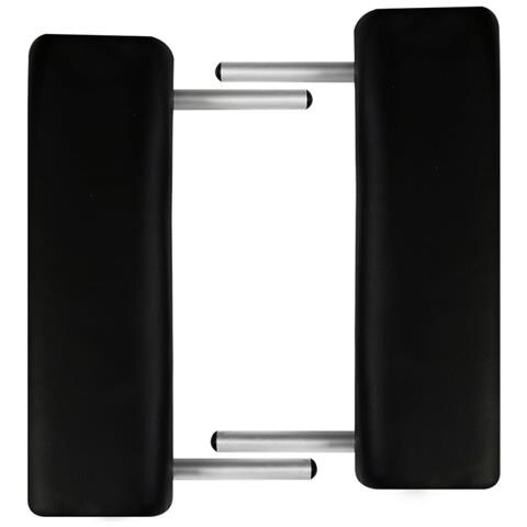 Lettino Pieghevole Da Massaggio Nero 2 Zone Con Telaio Alluminio - Foto 2