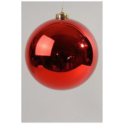 Pallina Di Natale 25cm Rosso Lucido Addobbi Decoro Albero - Foto 1