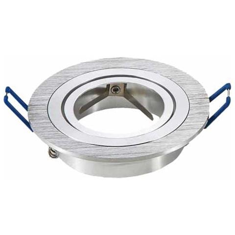 Portafaretto Incasso Rotondo Regolabile 1*gu10 Mod. Vt-782rd Sku 3600 - Colore Alluminio - Foto 1