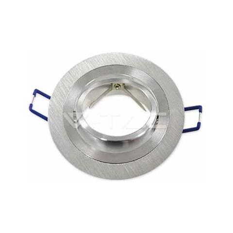 Portafaretto Incasso Rotondo Regolabile 1*gu10 Mod. Vt-782rd Sku 3600 - Colore Alluminio - Foto 2