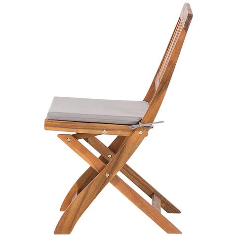 Sedia Da Giardino In Legno Di Acacia 140x75cm 2pz Cento - Foto 29