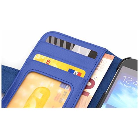 Custodia Compatibile Con Nokia Lumia 920 In Blu Marina - Coperchio Protettivo Con Chiusura Magnetica E 3 Slot Per Carte - Foto 2