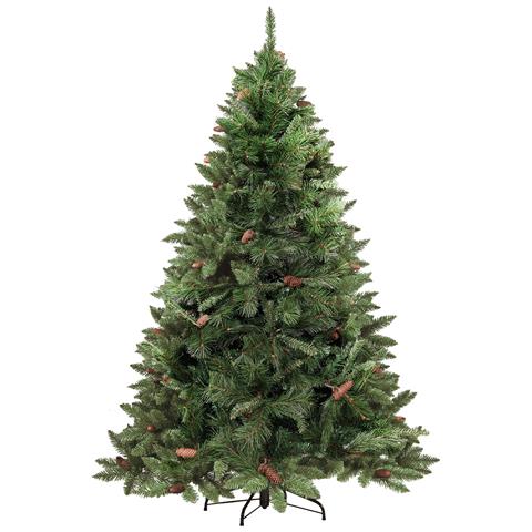 Albero di Natale Vienna, Albero artificiale extra folto, Albero effetto reale in PVC con Pigne incluse, 668 rami, Altezza cm 180 - Foto 2