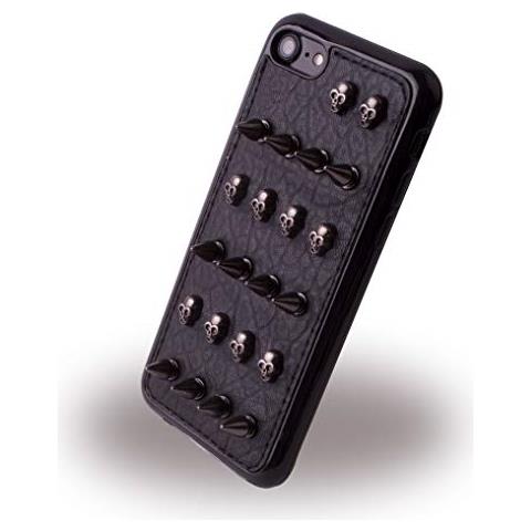  - rock Point Skull Case - silicone Cover Custodia - apple Iphone 7 - nero (160467)  - Foto 1