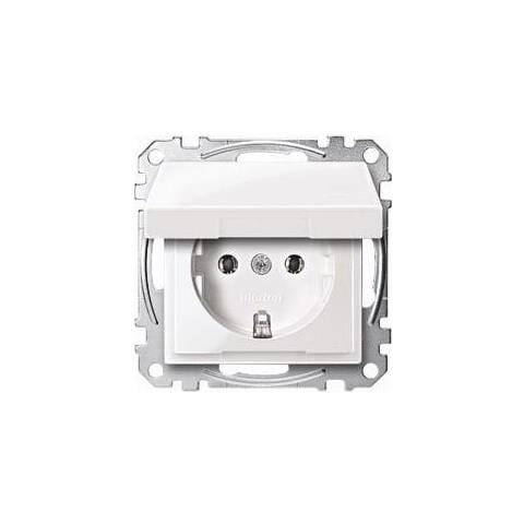 Einsatz Schutzkontakt-steckdose System M, 1-m, M-smart, M-plan, M-creativ Polarwei Glnzend Meg2311-0319 (meg2311-0319)  - Foto 1