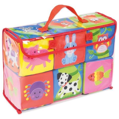 19811 - Cubetti Morbidi - Cubi In Tessuto Morbido E Di Colore Chiaro Per Pressare, Lanciare E Costruire - Foto 1