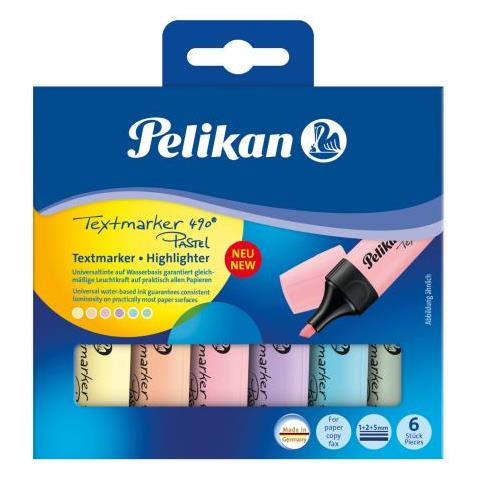 817325 Evidenziatore 6 Pz Punta Smussata Blu, Verde, Arancione, Rosa, Giallo - Foto 1