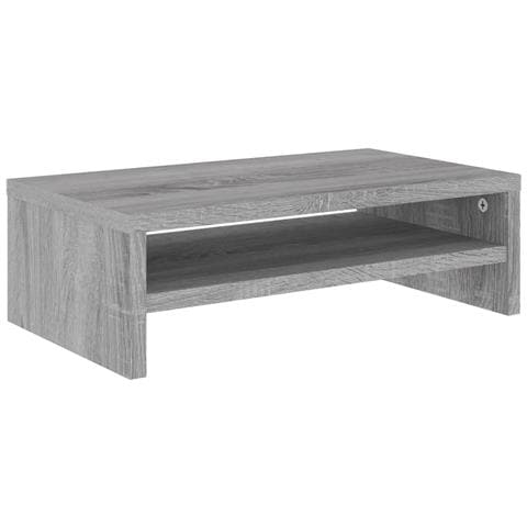 Supporto Per Monitor Grigio Sonoma 42x24x13cm Legno Multistrato - Foto 1