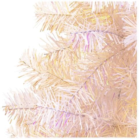 Albero Di Natale Artificiale Punte Iridescenti Bianco 240cm Pvc - Foto 7