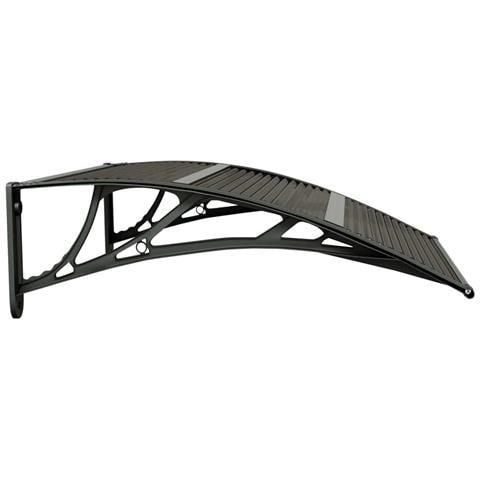 Tettoia per Porta Nera 80x75 cm Policarbonato - Foto 6