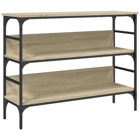 Tavolo Consolle Rovere Sonoma 100x32x75 Cm In Legno Multistrato - Foto 2