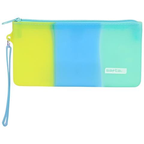Astuccio Scuola Azzurro Verde Giallo (21 X 10.5 X 2 Cm) - Foto 1