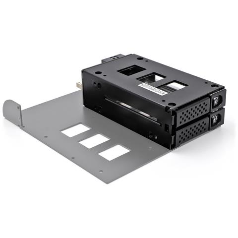 Bay rack mobile sottile per 2 x SSD da 2.5? U. 2 NVMe con telaio da 5.25? - Foto 7
