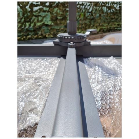 Ombrellone A Braccio Laterale 300 Cm Inclinabile Struttura In Alluminio Prestige Beige - Foto 8