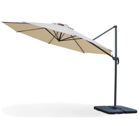 Ombrellone A Braccio Laterale 300 Cm Inclinabile Struttura In Alluminio Prestige Beige - Foto 1
