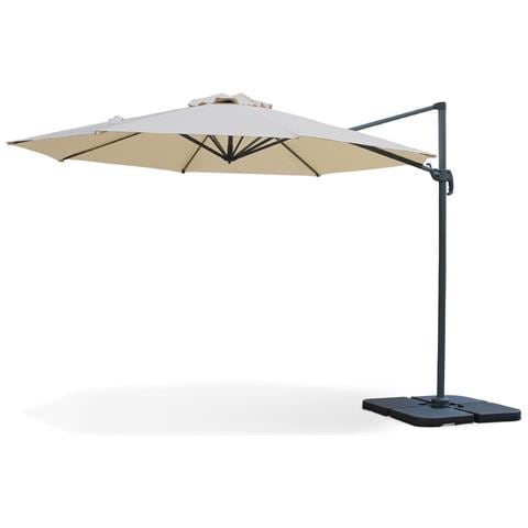 Ombrellone A Braccio Laterale 300 Cm Inclinabile Struttura In Alluminio Prestige Beige - Foto 2
