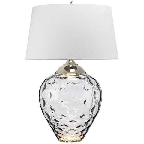 Lampada Da Scrivania Contemporanea Samara Acciaio Nichel Bianco 1 Luce E27 - Foto 1