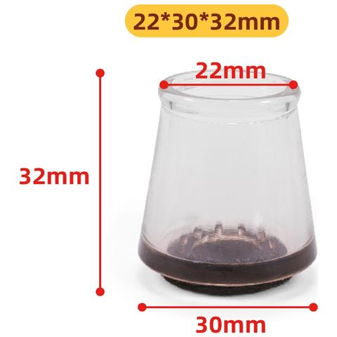 Piedini Per Mobili /protezione Per Gambe Dei Mobili, Confezione Da 16 Pezzi Transparent+brown S - Foto 6