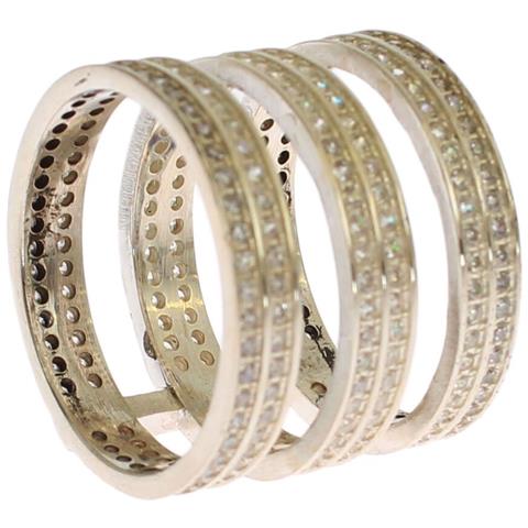 Anello Da Donna Autentico Argento Sterling 925 Cz Trasparente - Eu4... - Foto 2